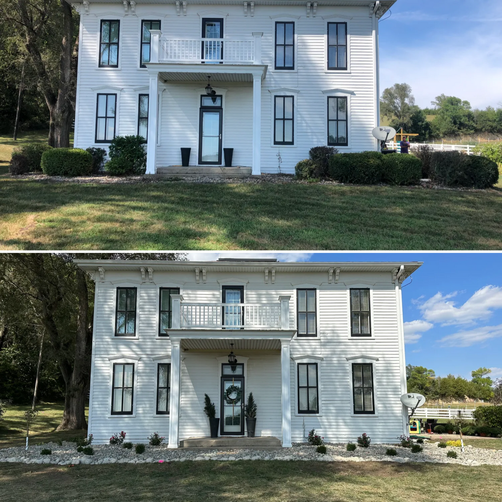 Before and After Transformations for Thomas' Lawn Care in Maryville, MO