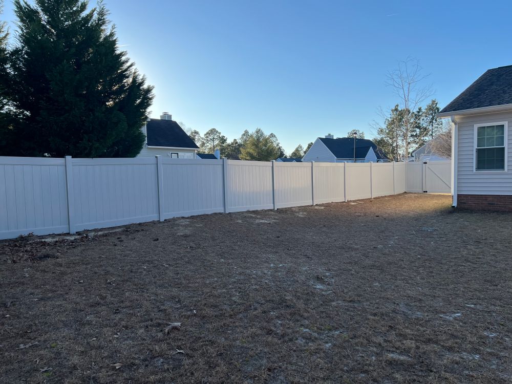Vinyl fence  for JB Nealy Fence in Elgin, SC
