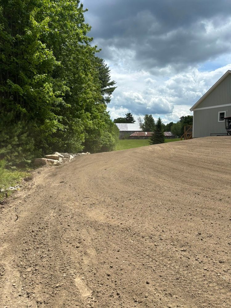 Improve your property's drainage and foundation with our professional land grading service. We ensure a smooth, even surface to prevent water pooling and enhance landscaping or construction projects. for A&D Excavation & Landscaping in Conway, NH