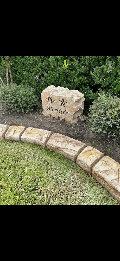 Carved Concrete for Texas Curb N Borders in Houston, TX