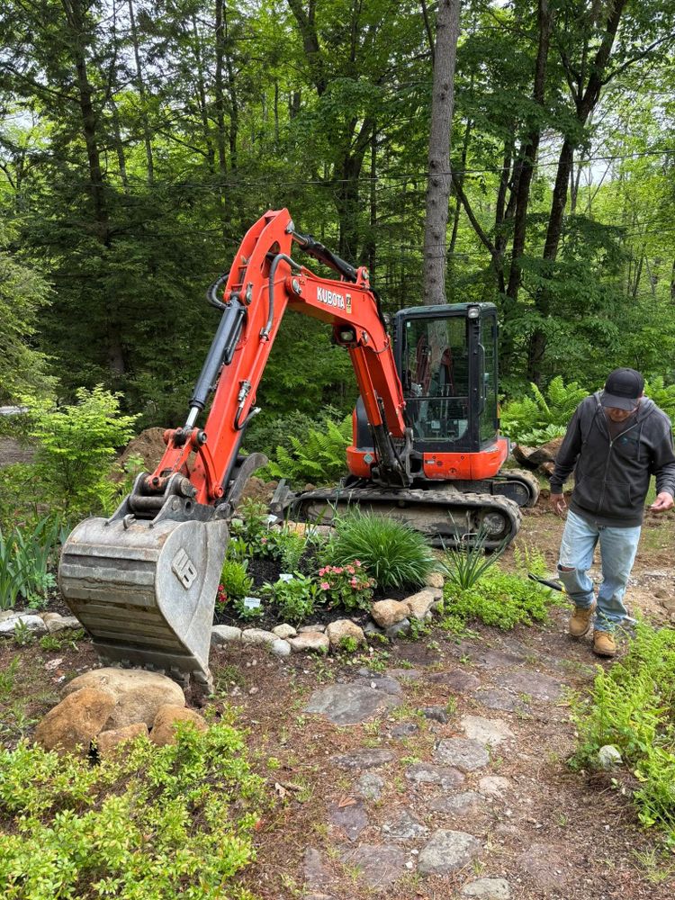 Our experienced excavating contractor provides precise and reliable services for homeowners, ensuring a smooth excavation process for projects like foundations, driveways, and landscaping to enhance your property's safety and appearance. for A&D Excavation & Landscaping in Conway, NH