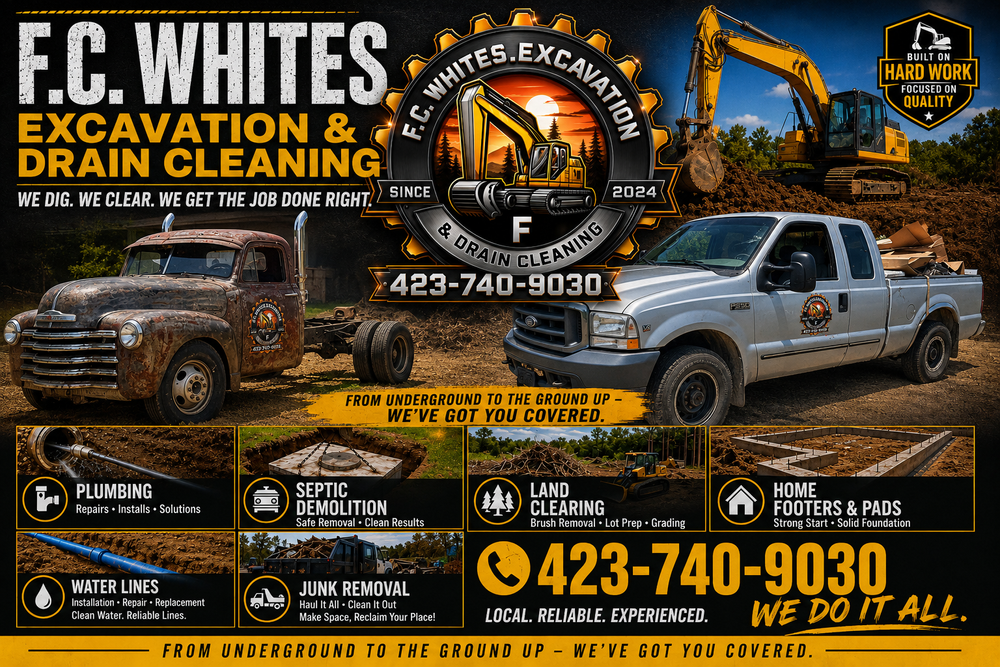 All Photos for F.C. White’s Excavation & Drain Cleaning in Huntingdon, TN