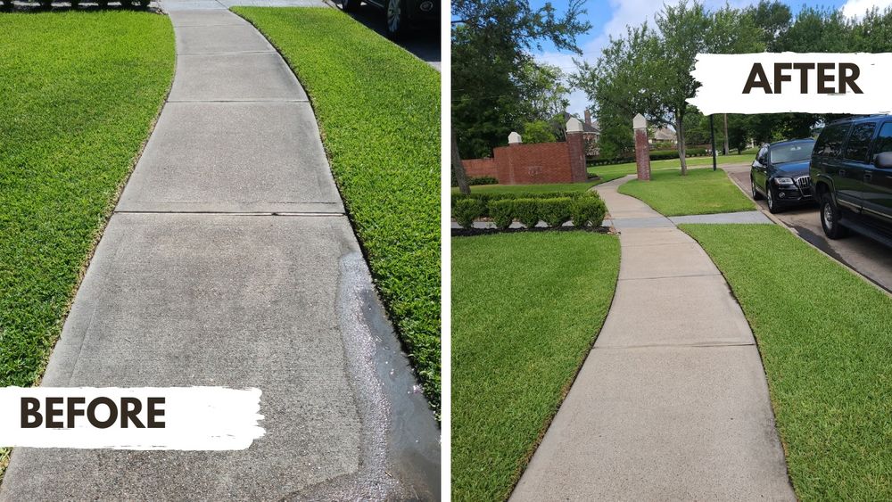 Before and After for Connected Exterior Cleaning in Dallas, TX