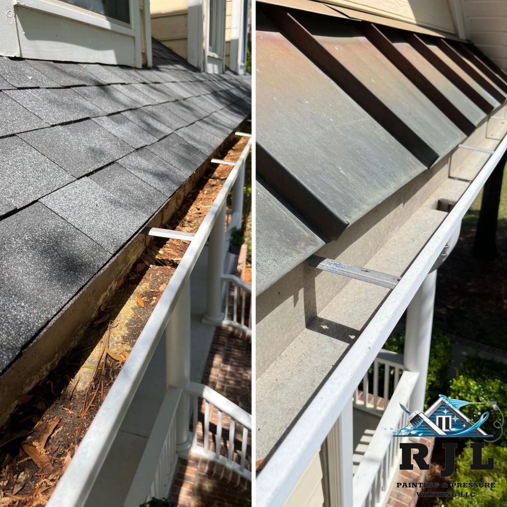 We offer efficient and professional gutter cleaning services to ensure your home's gutters are clear of debris, protecting your property from water damage and maintaining its overall aesthetics. for RJL Painting & Pressure Washing LLC in Charleston, SC