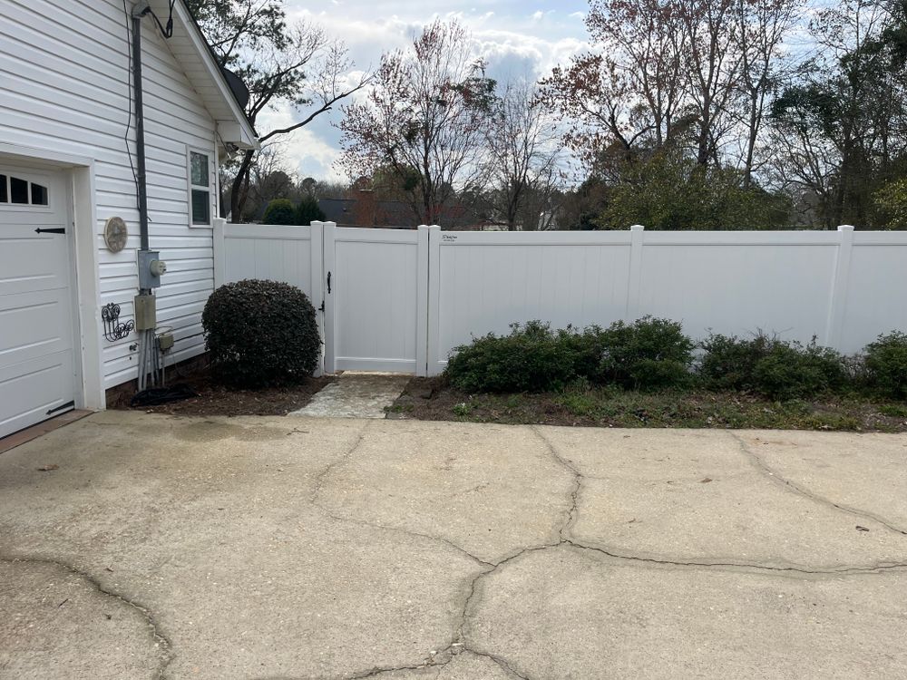 Vinyl fence  for JB Nealy Fence in Elgin, SC