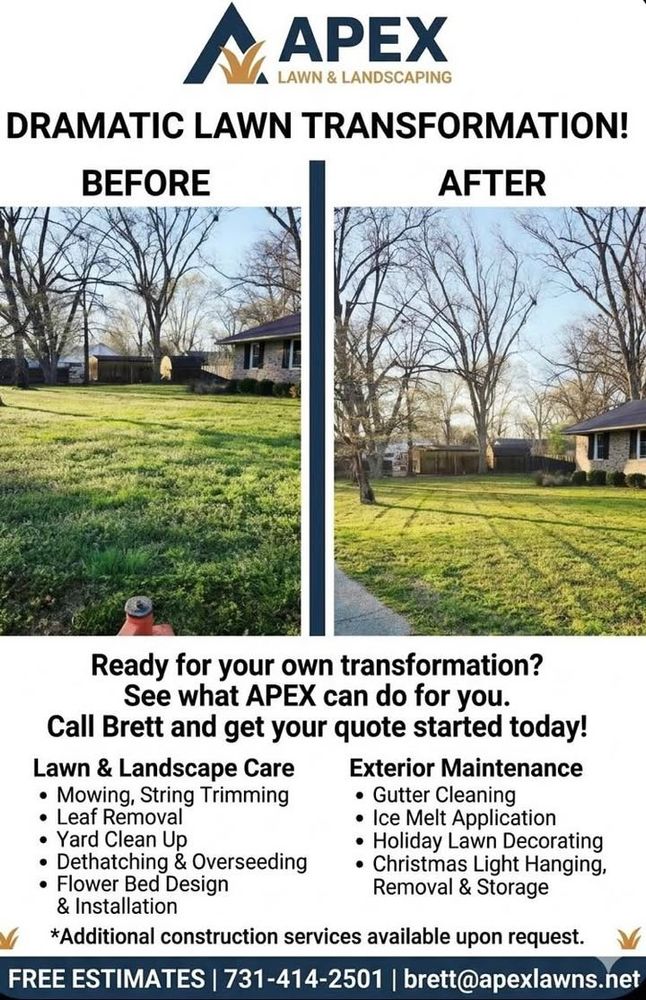 All Photos for Apex Lawn & Landscaping INC in Dyersburg, TN