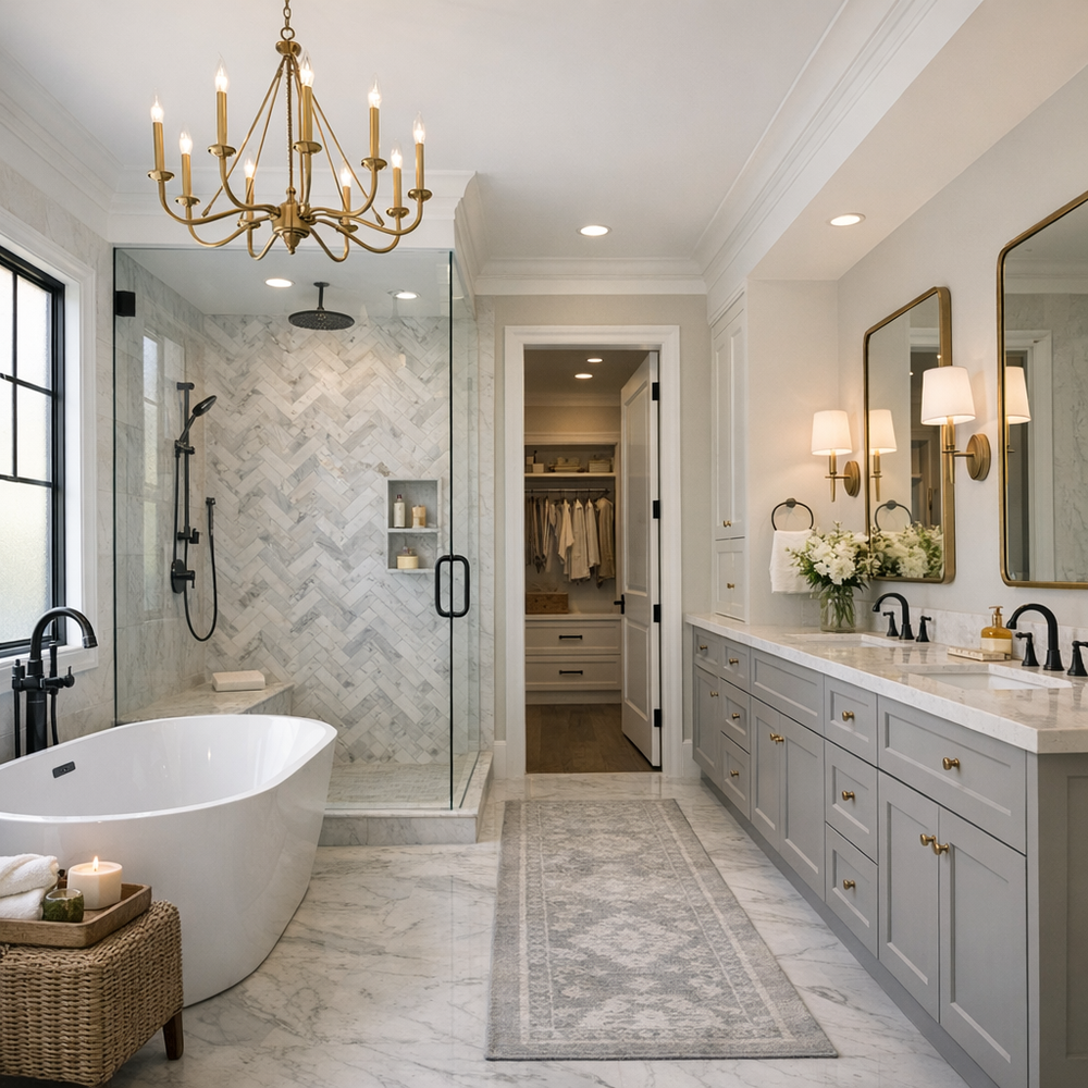 Transform your bathroom into a luxurious retreat with our expert renovation service. From modern upgrades to complete remodels, we create beautiful and functional spaces tailored to your style and needs. for Big Picture Construction & Design in Eldridge, IA