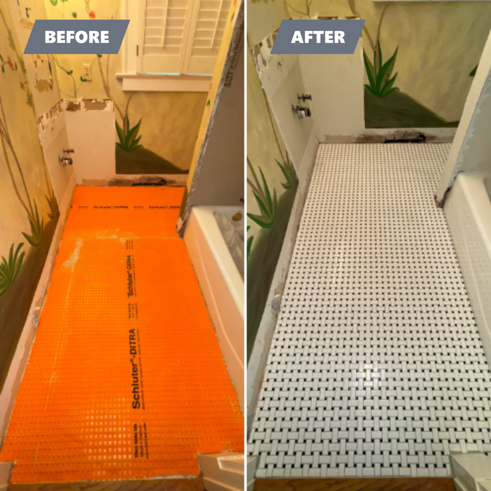 Before and After for A-L Tile in Saluda, SC