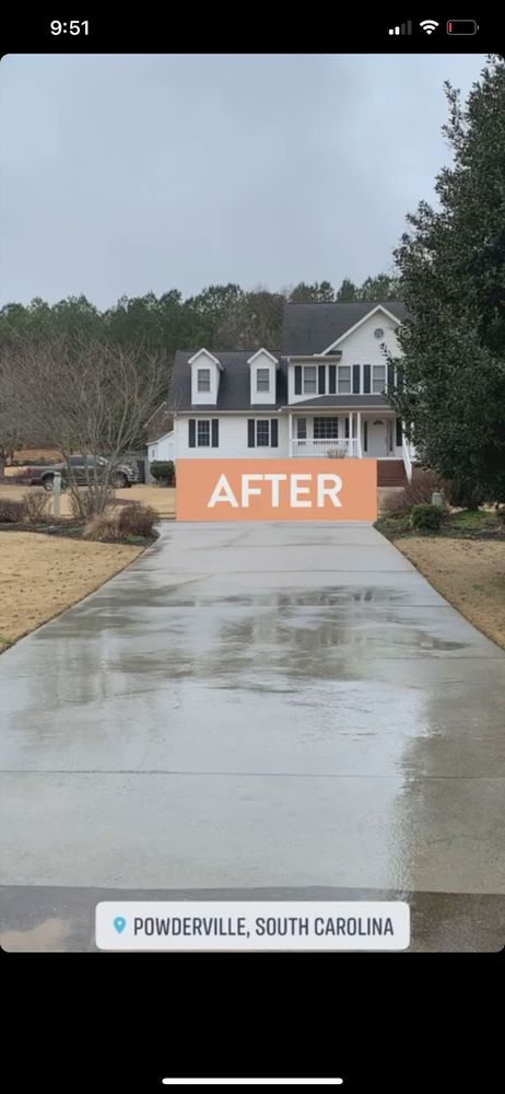 Concrete cleaning for JB Applewhite's Pressure Washing in Anderson, SC