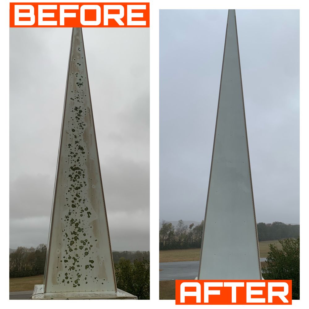 Steeple Cleaning for FunderFlow Commercial and Residential Pressure Washing Inc in Tupelo, MS