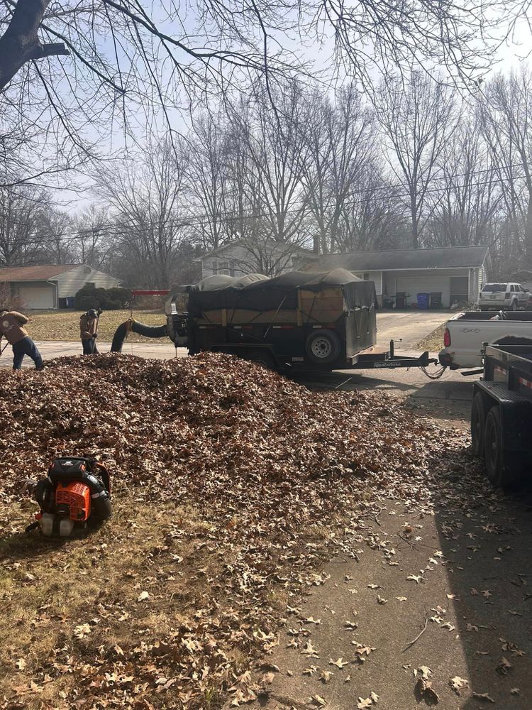 Our Fall Clean Up service ensures your yard is pristine, removing leaves and debris, trimming plants for winter health, and preparing your landscape for the colder months with professional care. for Next Level Outdoor Services in Akron, OH