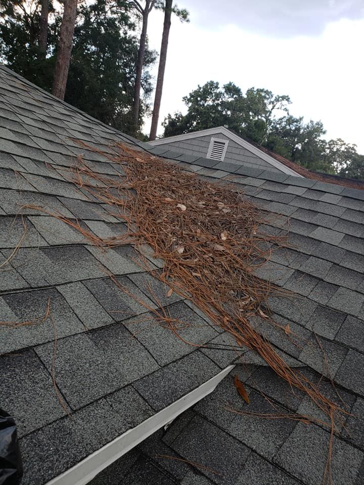Our Gutter Cleaning and Maintenance service ensures efficient water drainage, protecting your home from damage, while complementing our expert interior and exterior painting services to enhance curb appeal and preserve property value. for Blessed n' Affordable Roofing Repair Gutter Cleaning Svcs. in Jacksonville, FL