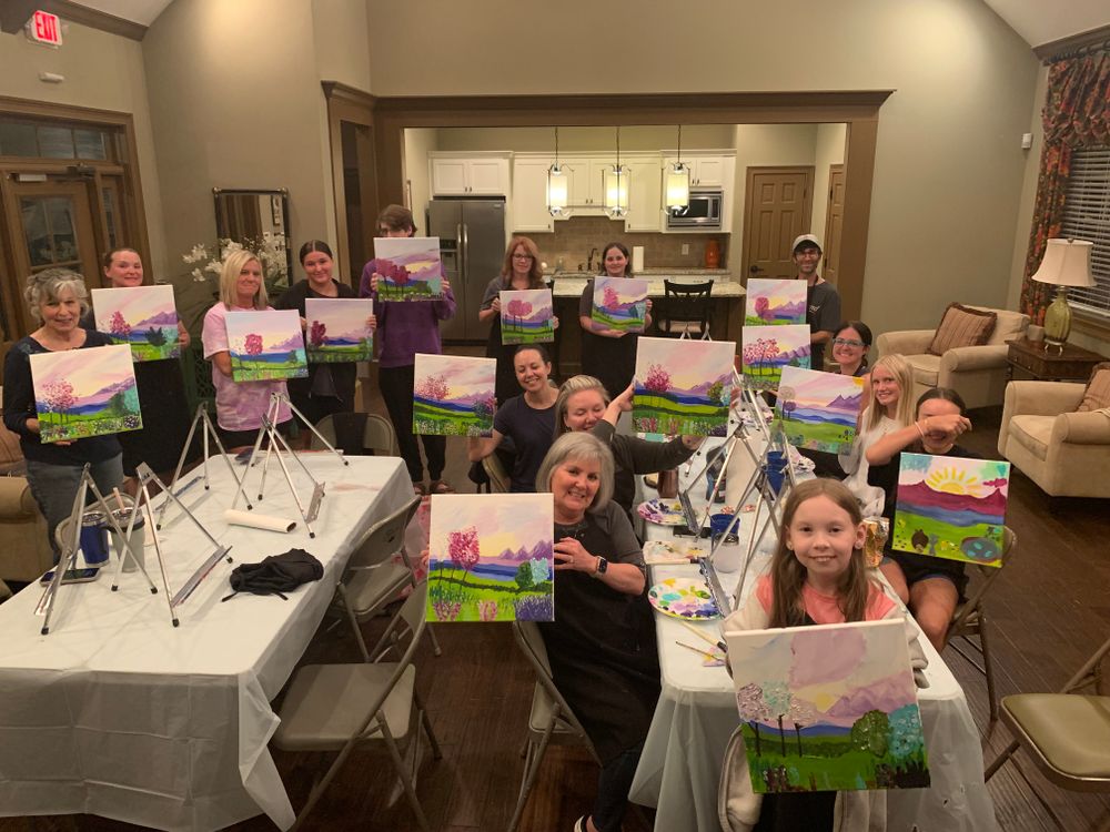 Mobile Studio Paint Party for Infinite Art Events in Gainesville, GA