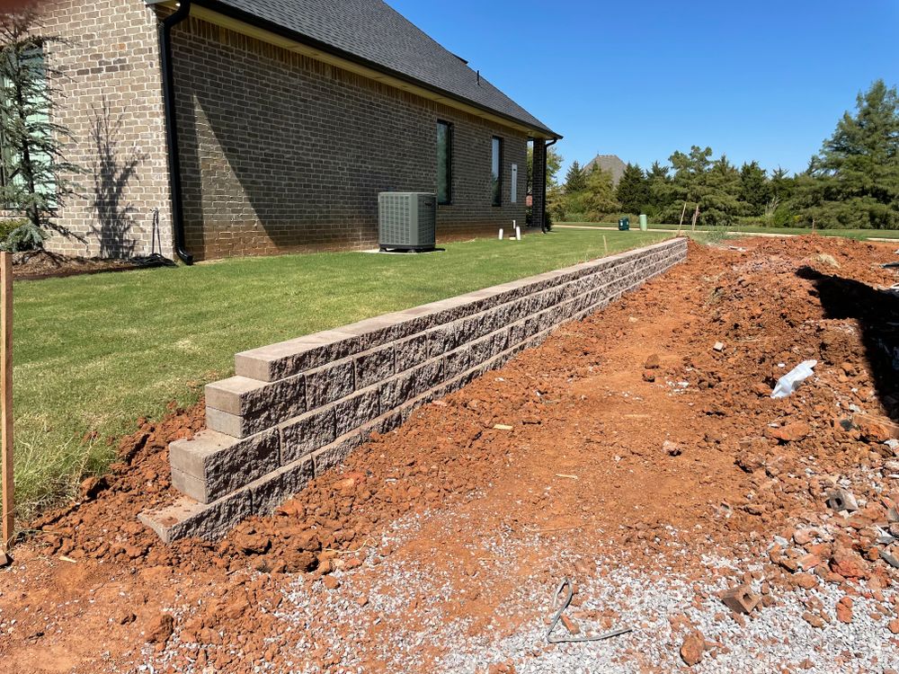 Retaining walls for Stallion Design And Construction in Norman, OK