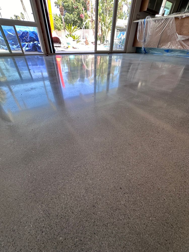 Transform your dull concrete floors into sleek, glossy surfaces with our Concrete Polish service. Enhance the appearance of your home while increasing durability and ease of maintenance. for Triumph Protective Coatings in La Puente,, CA