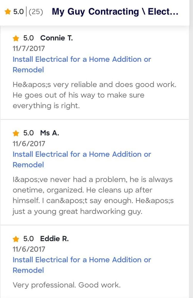 All Photos for My Guy Contracting/Electrical Remodeling LLC. in Philadelphia, PA