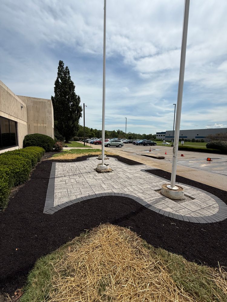 Enhance your outdoor space with our expert hardscaping services, including patios, walkways, and retaining walls. We design and install durable features that blend seamlessly with your landscape to elevate its beauty. for Woolf Outdoor Services in Mason, OH