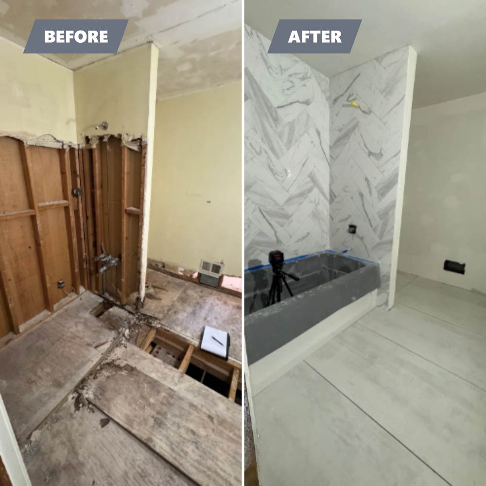 Before and After for A-L Tile in Saluda, SC