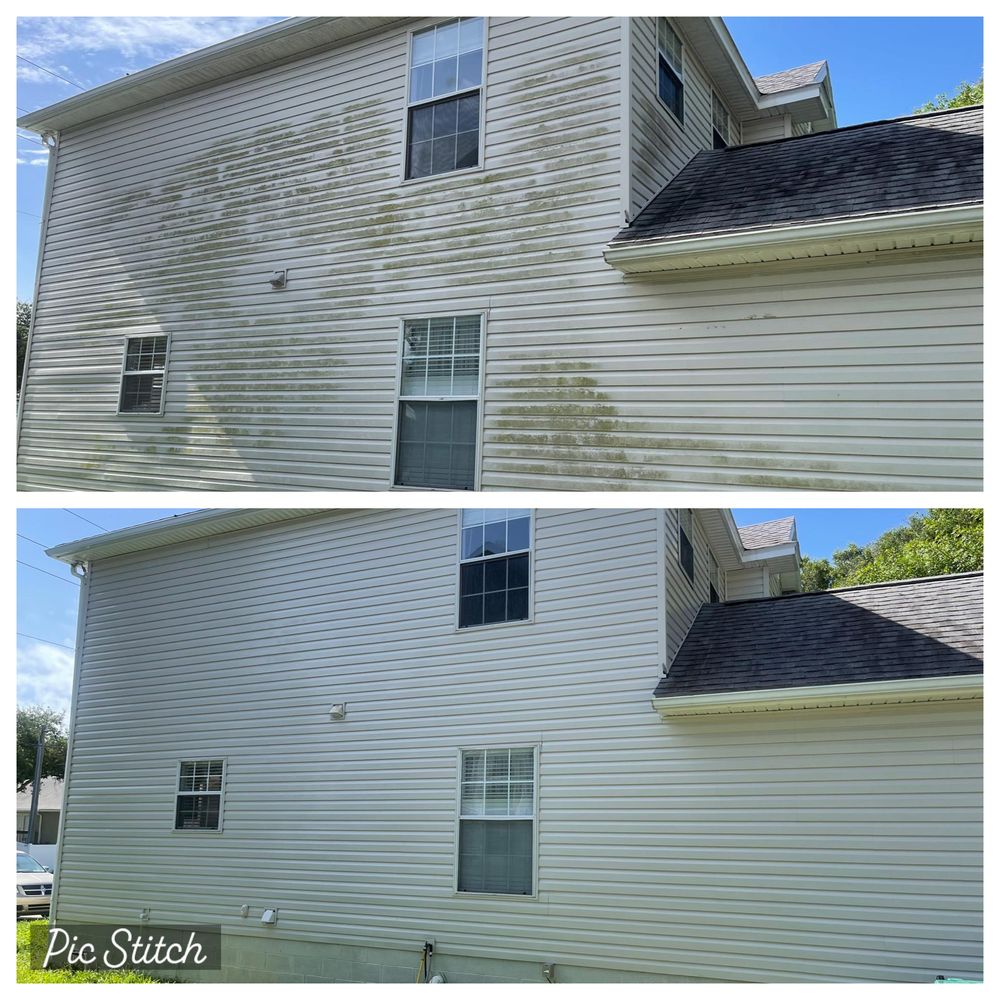 Our Home Softwash service uses a low pressure process to safely and effectively clean the exterior of your home, removing dirt, mildew and other contaminants. for First Responder Pressure Washing in Julington Creek Plantation, FL