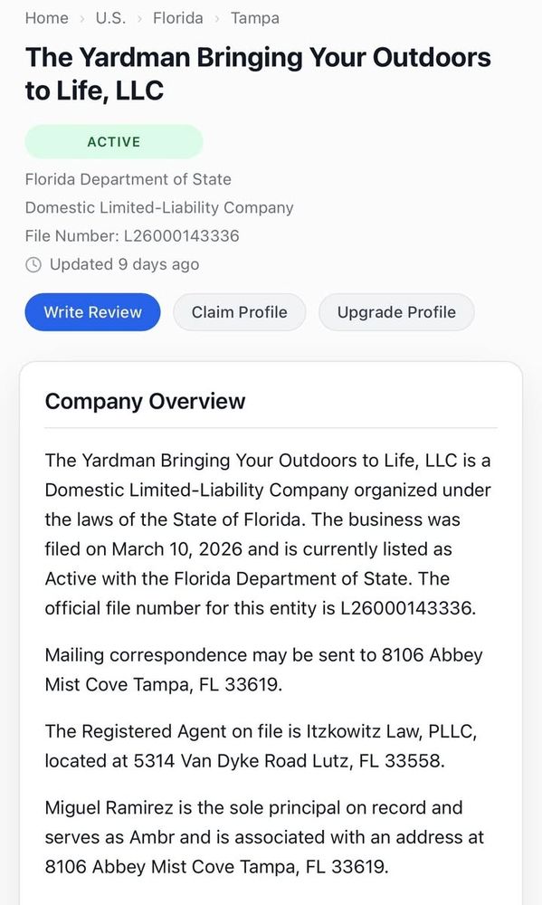 All Photos for The Yardman in Tampa, FL