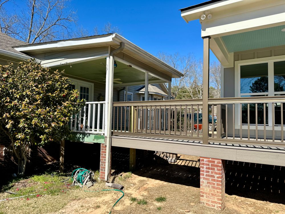 Aluminum Composite Porches and Decks  for Emfinger Custom Builders LLC in Pine Mountain, GA