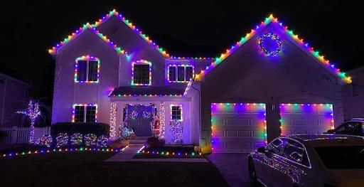 Residential Christmas Light Installation for Indiana Christmas Light Installers in Eaton, IN