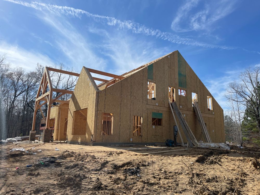 Mountain Style Timber Frame for Emfinger Custom Builders LLC in Pine Mountain, GA