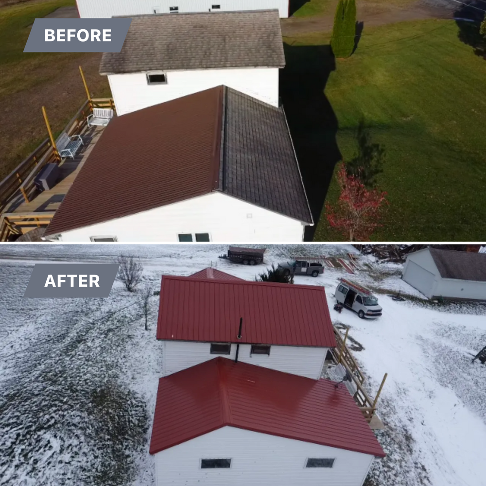 Before and after for RFK Contracting in Wolcott, NY