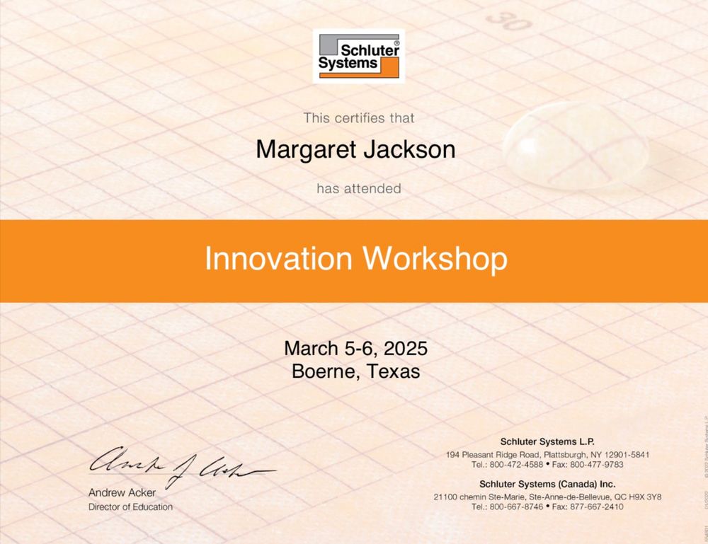 Certifications & Training for Guadalupe Tile Company in New Braunfels, TX