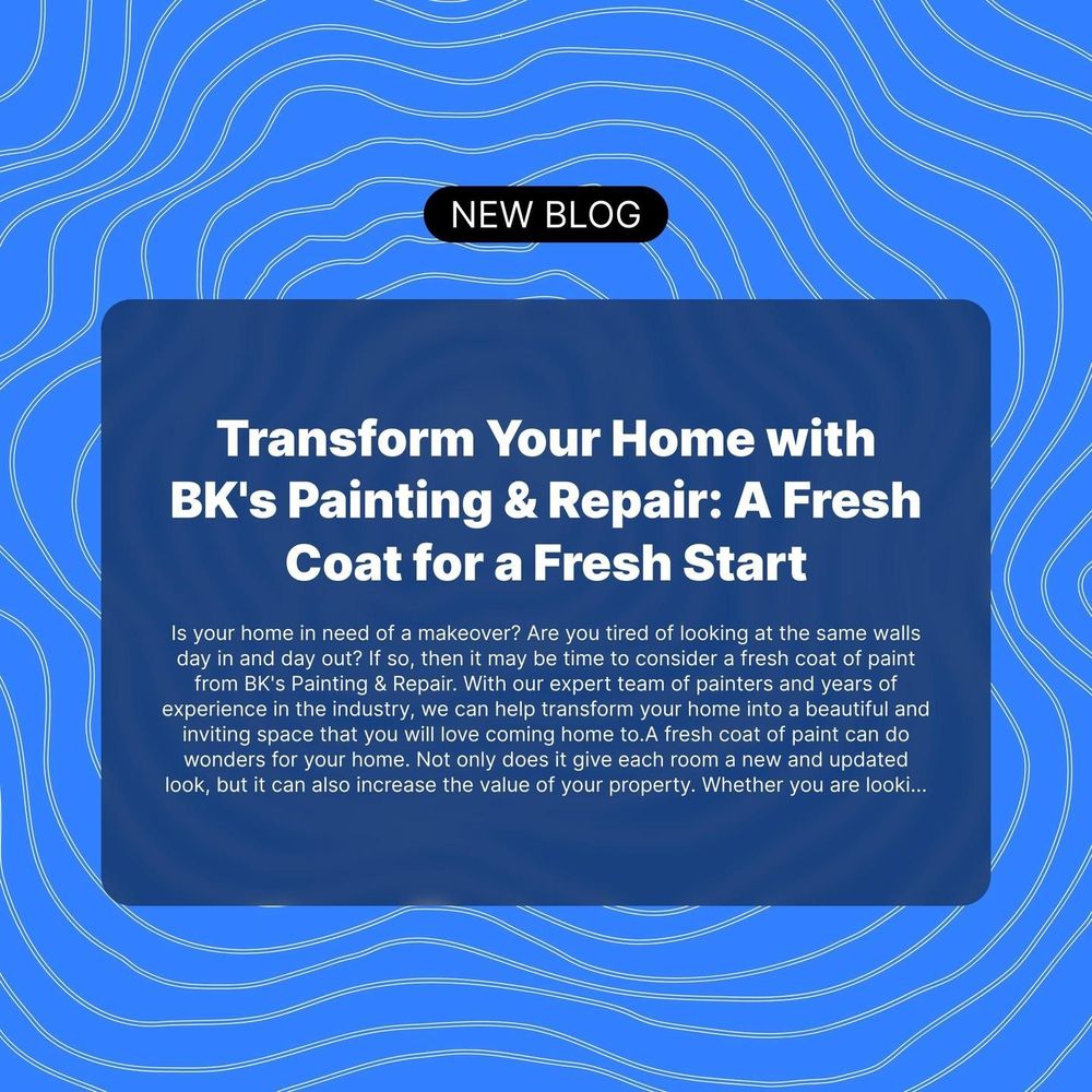 instagram for BK's Painting & Repair  in Emporia, KS