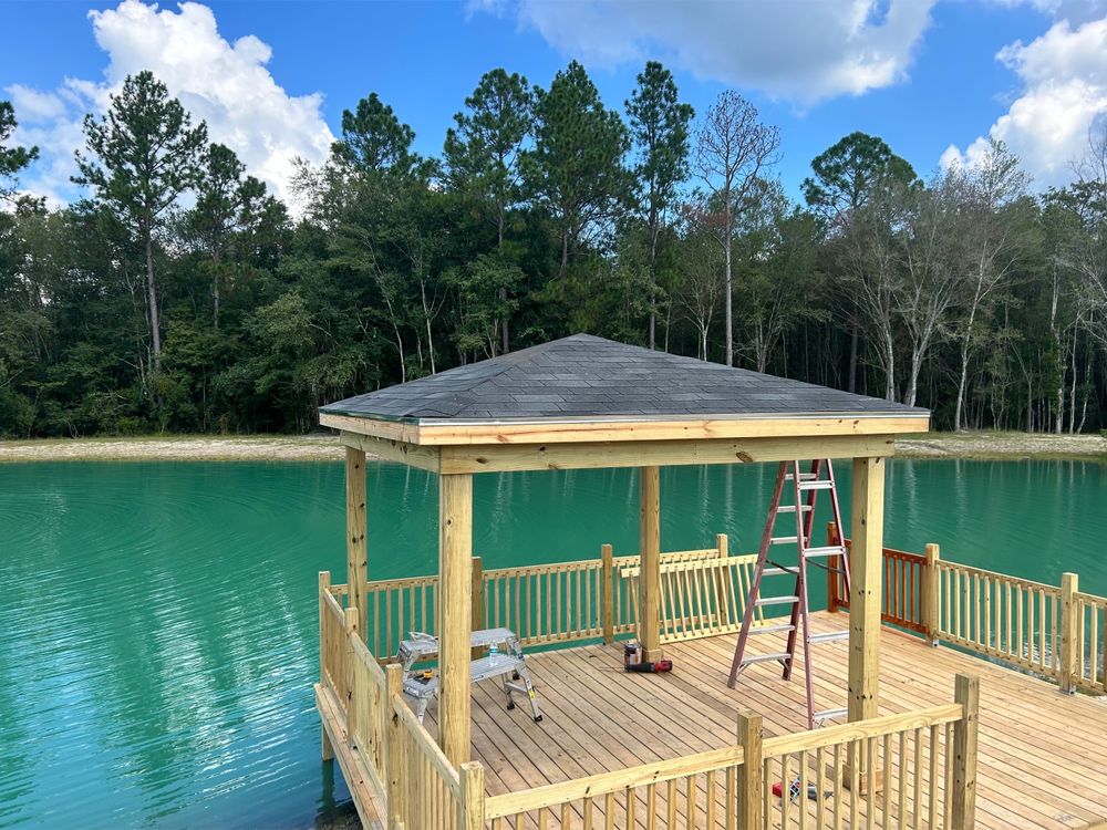 Our Fountain Dock and Underwater lighting service adds ambiance and visual interest to your outdoor space, enhancing the beauty and functionality of your backyard oasis for evening enjoyment. for Southeast Aquatic Land Services LLC  in Waycross, GA