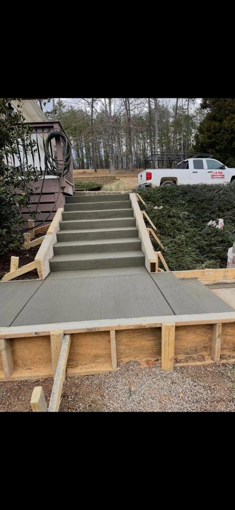 Transform your home with our expert stair design and installation services. Specializing in custom concrete solutions, we ensure durability and elegance for both indoor and outdoor staircases to elevate your space. for J & Son Construction LLC in Forest City, NC