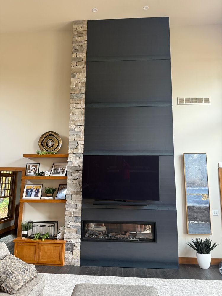 Enhance your home with our custom steel fireplace features, expertly built for durability and style. Transform your living space with bespoke designs tailored to complement any interior aesthetic. for Fusion Welding in Pierz, MN