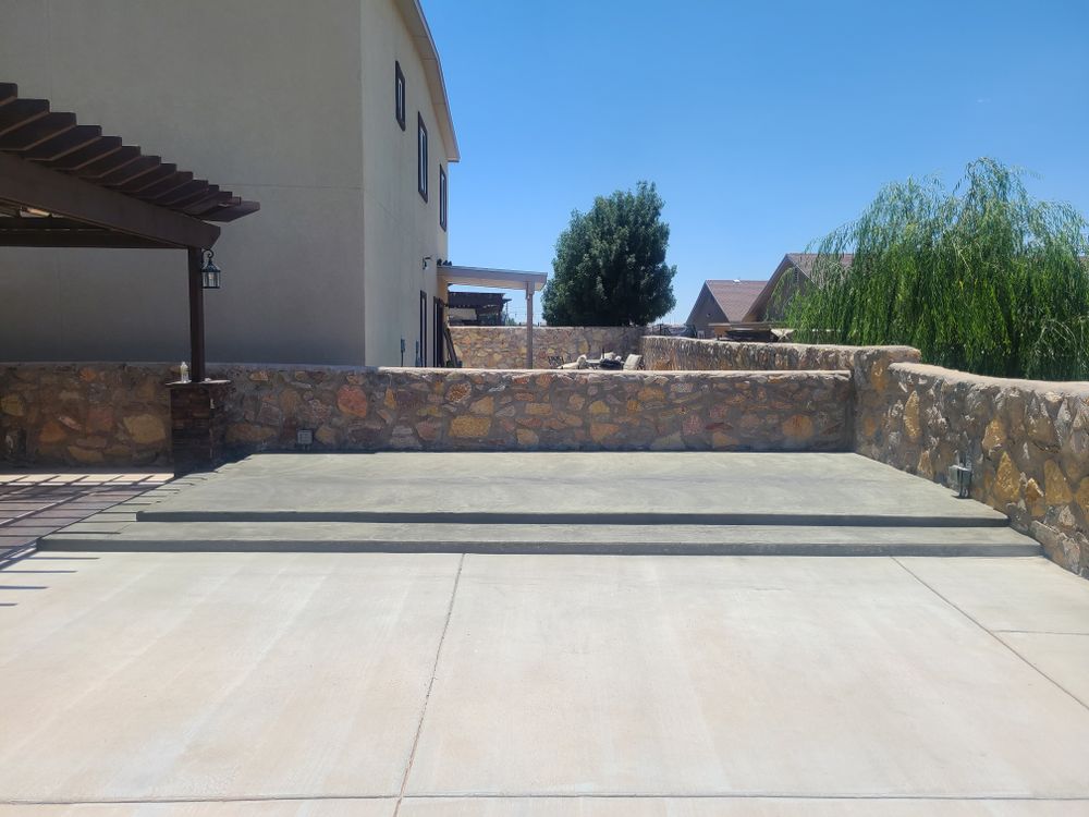 Residential Elevated Concrete Slab for ADM Landscaping & Irrigation LLC in El Paso,  TX