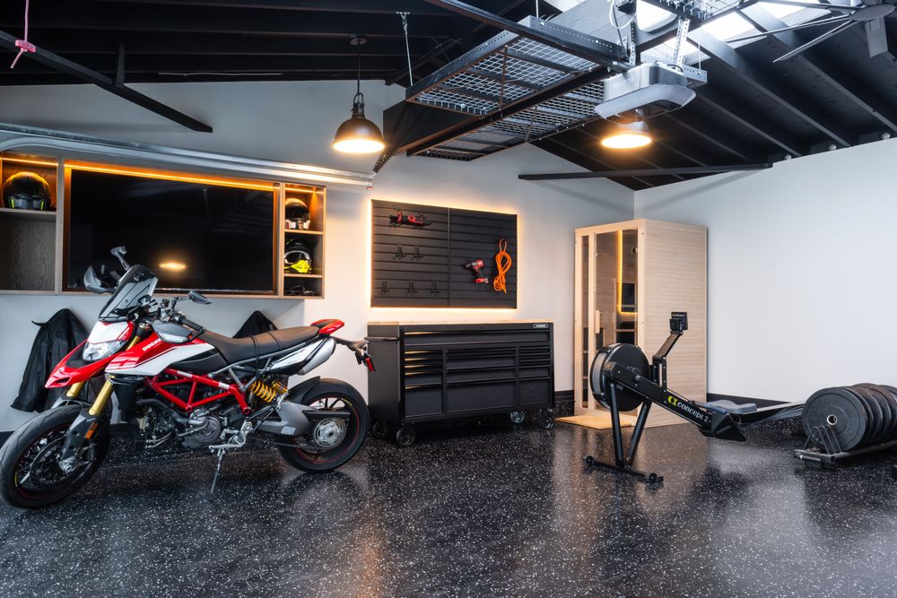 Garage Gym & Recovery Studio for Beachside Interiors in Newport Beach, CA