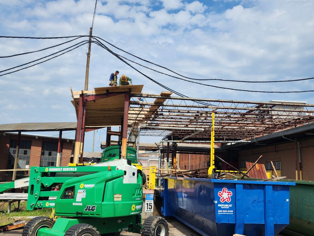 Industrial Plant Dock Roof Replacement for Merl's Construction LLC in Statesville, NC