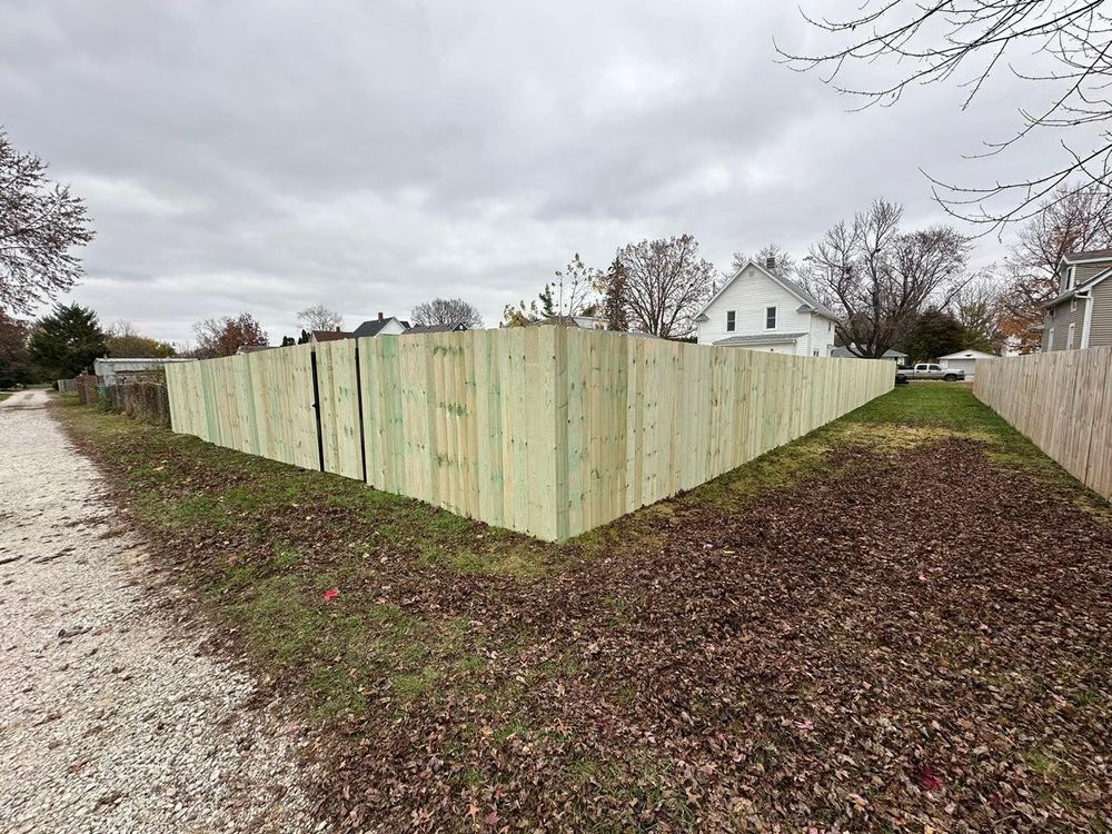 Fence Installation for Illinois Fence & outdoor co. in Kewanee, Illinois