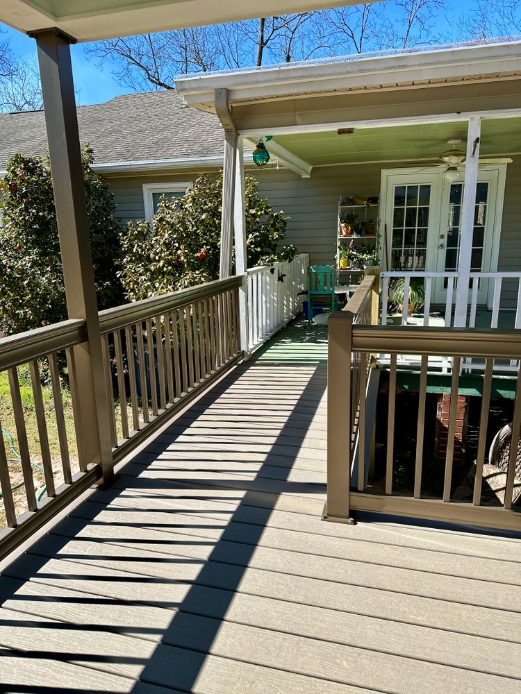 Aluminum Composite Porches and Decks  for Emfinger Custom Builders LLC in Pine Mountain, GA
