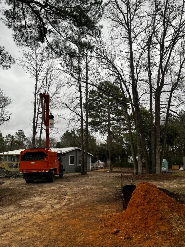 Enhance your landscape's health and appearance with our professional mulching service, designed to retain moisture, reduce weeds, and enrich the soil for optimal tree growth in your garden. for H3 Land Management in Centerville, TX