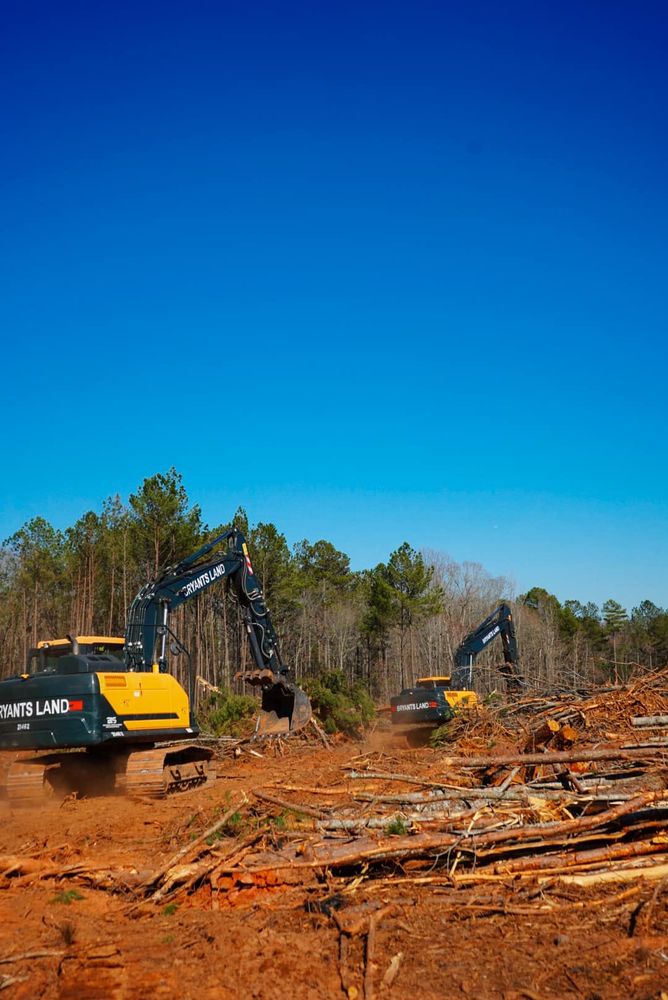 Excavation for Bryant's Land Services in Forsyth, GA