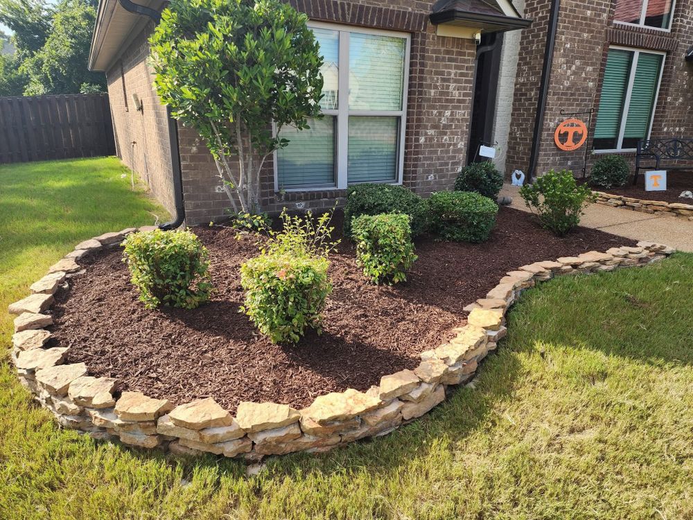 Enhance your home's exterior with our expert stone veneer installation. Our team transforms landscapes with durable, stylish stone walls, adding beauty and value to your property for years to come. for Kelso's Lawn Maintenance in Medina, TN