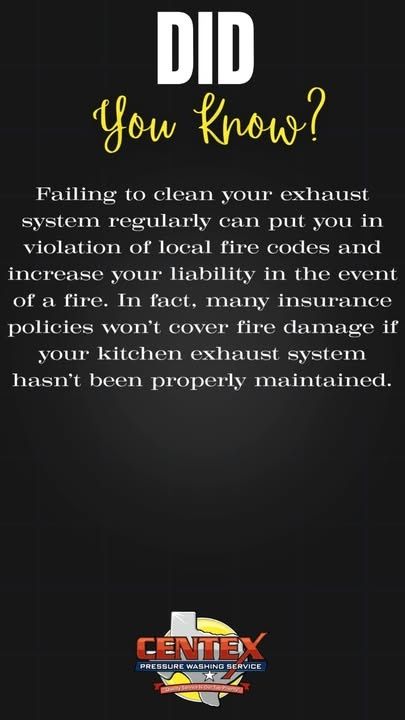 Commercial Kitchen Hood & Exhaust Vent Cleaning for Centex Pressure Washing Service in San Marcos, TX