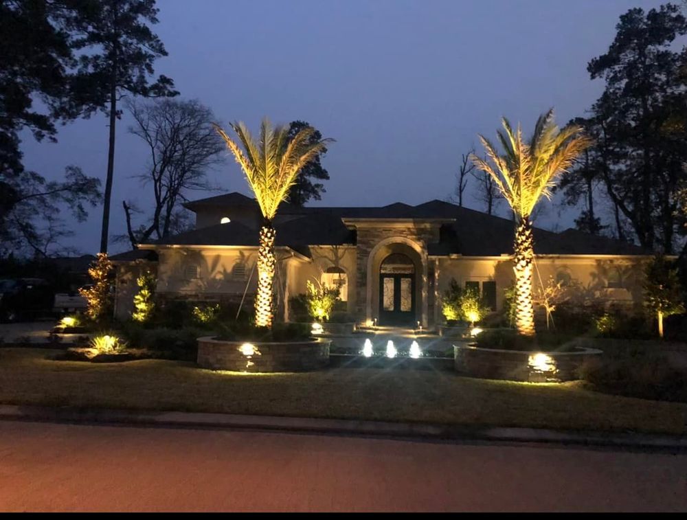 Enhance your outdoor space with our expert landscape lighting services, providing beauty, safety, and functionality. Transform your garden into a stunning nighttime oasis with professionally installed and energy-efficient lighting solutions. for Cuernavaca Landscaping in Spring, TX