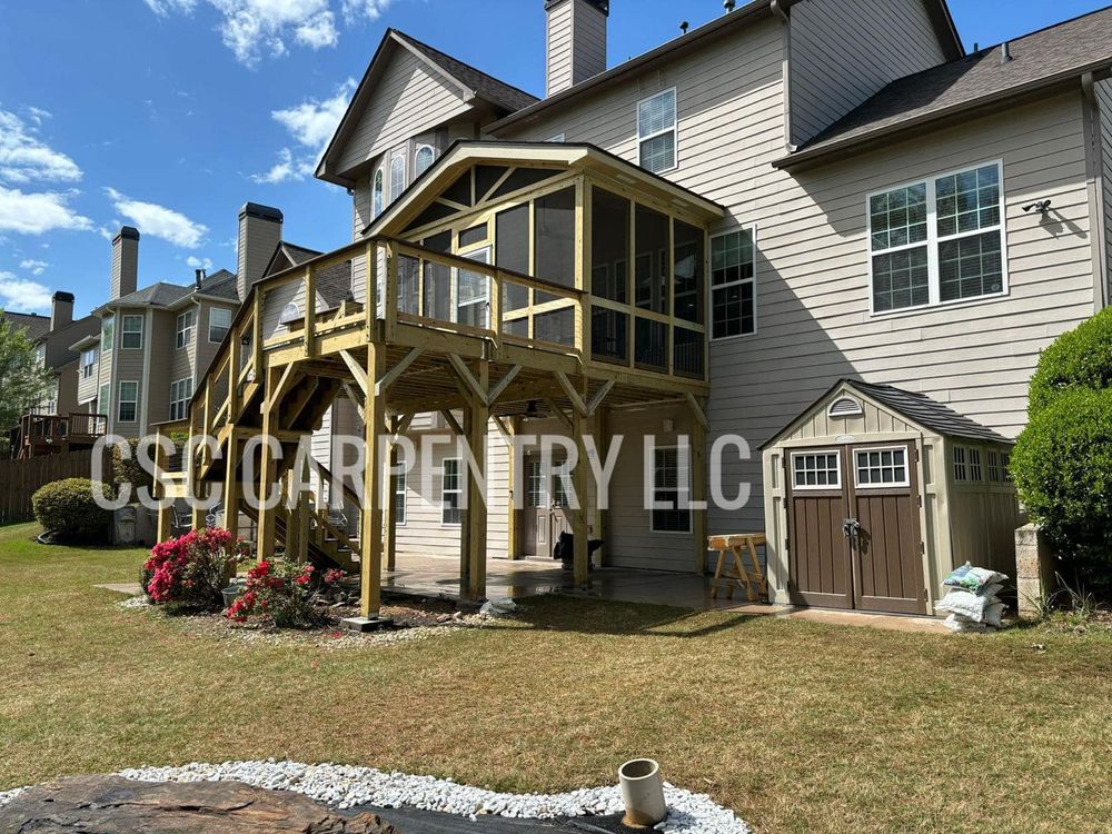 Our Screened In Porches create comfortable outdoor living spaces, protecting against insects and weather while adding beauty, value, and functionality to your home with expert craftsmanship and customized design solutions. for CSC Carpentry LLC in Alpharetta, GA
