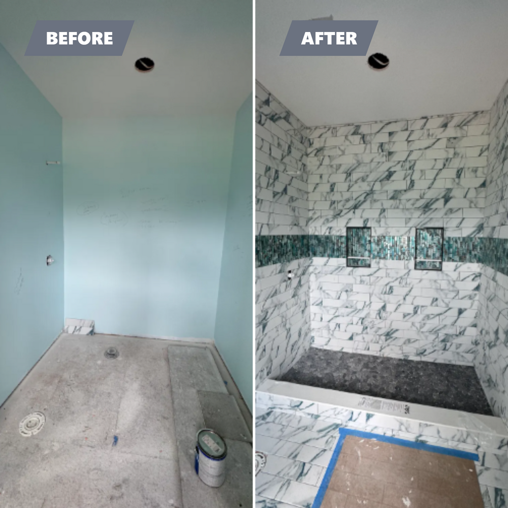 Before and After for A-L Tile in Saluda, SC