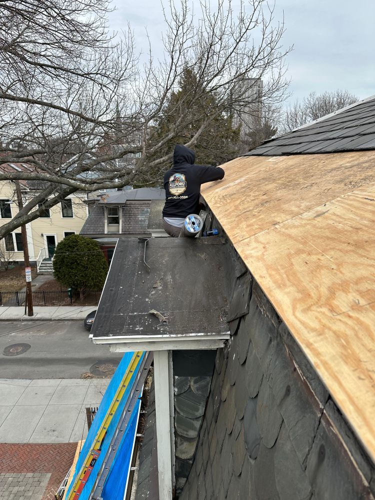 Slate Roofing repairs and replacements for All For U Roofing & Masonry in Boston, MA