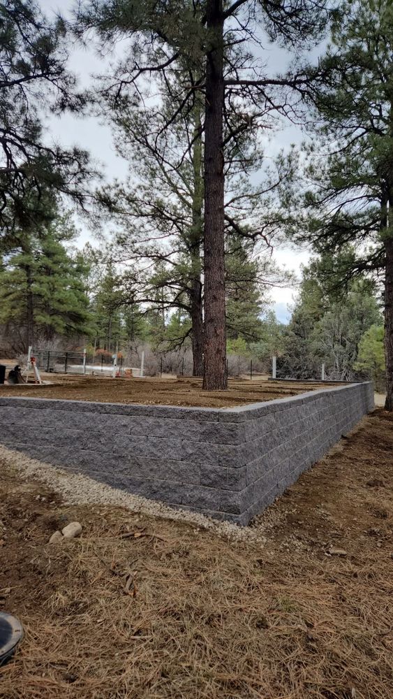 Retaining walls for Markham Septic & Excavation in Pagosa Springs, CO