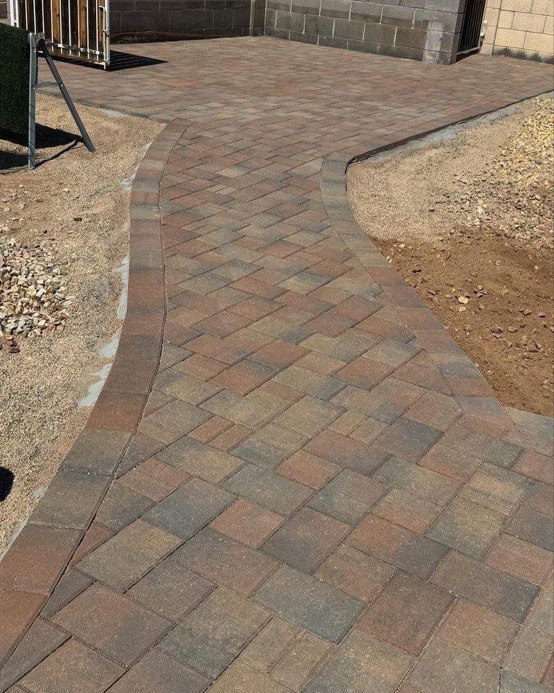 Enhance your outdoor space with our expert paver patio installation, offering durable and stylish designs that transform your backyard into an inviting retreat perfect for relaxation and entertaining. for Kanelo's Hardscape and Landscape Services in Buckeye, AZ