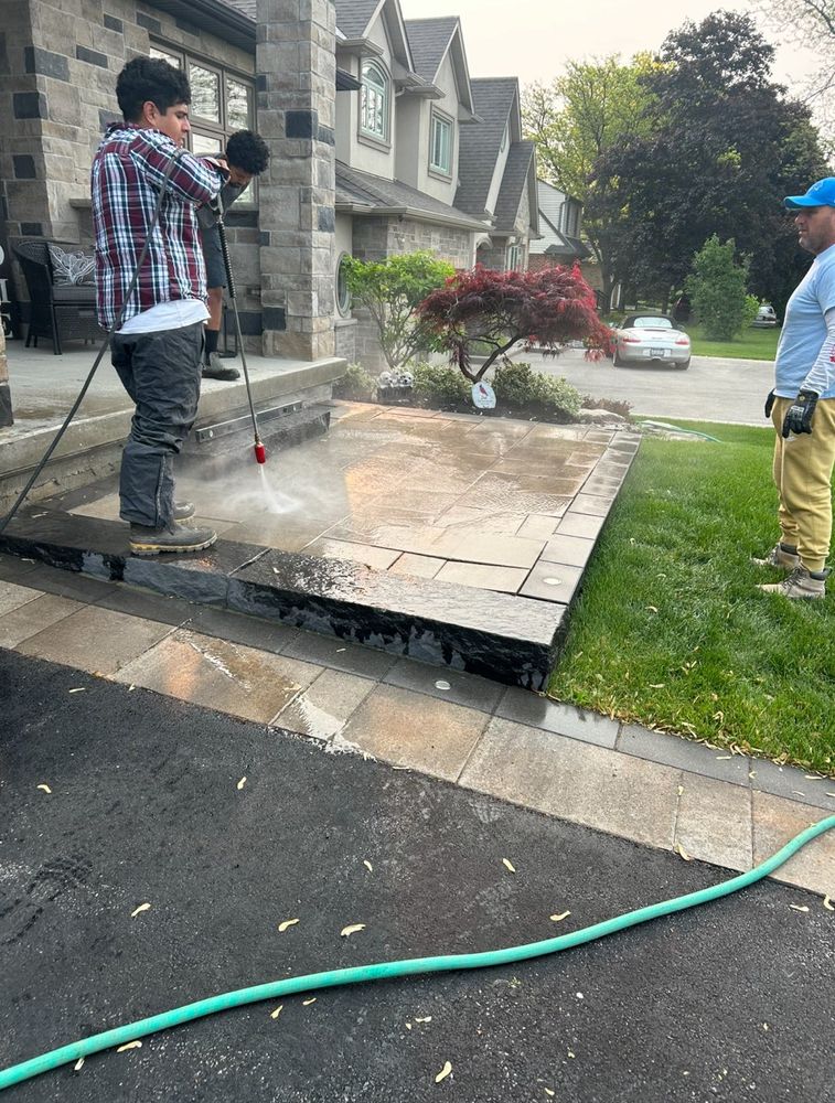 Revitalize your outdoor space with our Interlock Paver Pressure Washing service, designed to remove dirt and grime, restoring the beauty and longevity of your pavers for a stunning home exterior. for Bravo Interlock Repairs in Burlington , ON