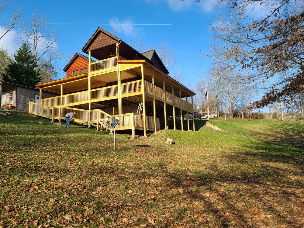 Enhance your outdoor living with our expert Patios and Decks service, offering durable, stylish designs that perfectly complement your home's roofing for a seamless and inviting exterior space. for In The Dry in Blairsville, GA